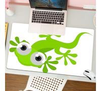 QRFASFZO Tappetino per mouse tappetino da ufficio multifunzione e antiscivolo,per migliorare la precisione e la velocità,Rettile, lucertola carina che ci guarda, creatura animale primitiva,80x30 cm