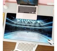 QRFASFZO Tappetino per mouse tappetino da ufficio multifunzione e antiscivolo,per migliorare la precisione e la velocità,Hockey, foto di un palazzetto dello sport pieno di gente, tifosi, pub,80x30 cm