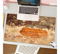 QRFASFZO Tappetino per mouse tappetino da ufficio multifunzione e antiscivolo,per migliorare la precisione e la velocità,Antico, vecchio dipinto murale floreale storico su un muro di mattoni,80x30 cm