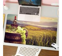 QRFASFZO Tappetino per mouse tappetino da ufficio multifunzione e antiscivolo,per migliorare la precisione e la velocità,Vino, Italia Toscana Campagna Rurale Noi, Tovagliette Resistenti al C,80x30 cm