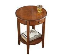 QRFDIAN Tavolino Comodino da camera da letto country americano retrò da camera da letto Mobile classico rotondo in legno massello decorativo europeo Tavoli Nest (Color : B)