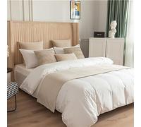 QRGMKL Nuove Linee Ondulate Letto Runner Nord Europa Sciarpa Letto Semplice Tinta Unita Velluto Runners e Cuscini Coordinati per Camera Hotel-Beige||240X45cm for 1.8m Bed