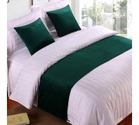 QRGMKL Premium Velluto Bed Runners Copriletto, Morbido No Fading Bed Scarf Runner per Camera da Letto Camera da Sposa Casa Hotel Biancheria da Letto Decorazioni-Dark Green||260X50cm for 2m Bed