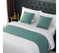 QRGMKL Runner Letto in Tinta Unita Morbida Sciarpa Senza sbiadimento Sciarpe di Biancheria da Letto semplici in Stile Europeo per Camera da Letto Hotel-Style 18||240x50cm for 1.8m Bed