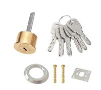 Qrity 1 Pezzi Cilindro della Serratura in Rame, Cilindro da Ricambio con Chiavi per Porte Standard e Porte Blindate