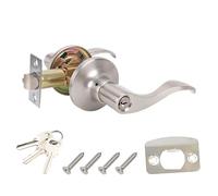 Qrity 1 Pezzi Leva per Porta D'ingresso, Serratura per Porta Interna, Serratura a Leva per Porta con Chiavi, per Bagno, Camera da Letto