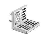 Qrity 1 Pezzi Scarico Angolare a Pavimento, Scarico a Parete a Forma di L in Acciaio Inossidabile, Scarico a Pavimento per 75mm Tubo