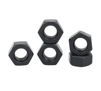 Qrity 10 Pezzi Dadi Esagonali Filettati M14, Nero Dado Esagonale, Testa Esagonale Del Dado, per L'edilizia e Gli Elementi di Fissaggio Industriali