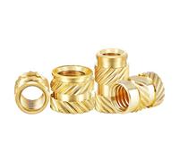 Qrity 100 Pezzi Inserto Filettato, Dadi in Ottone per Stampa 3D, Boccola Filettata, Dadi Filettati Femmina in Ottone Zigrinato, M3 x 5.7mm x 4.6mm