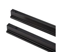 Qrity 2 Pezzi Lega di Alluminio Maniglia per Mobile Maniglia per Armadio Tiranti del Guardaroba Lunghezza Totale 600 mm, Nero