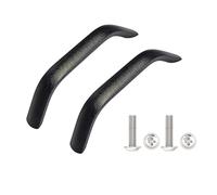 Qrity 2 Pezzi Maniglie per Mobili da Cucina Nero, Maneggiare a Barra Lega di Alluminio Massiccio, Distanza Fori 128mm, per Armadio, Cassetti, Porte