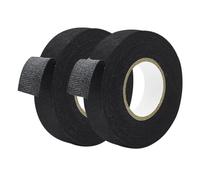 Qrity 2 Pezzi Nastro Isolante in Tessuto Nastro per Cablaggio Automobilistico Nastro Adesivo Resistente Alle Alte Temperature Ridurre la Rumorosità per Car Vehicle Trucks (32mm x 15m Nero)