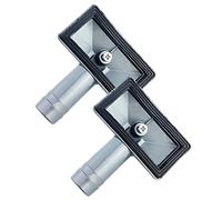 Qrity 2 Pezzi Overflow Testa Lavello Overflow Interfaccia Rettangolare, 75x40 mm