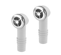 Qrity 2 Pezzi Testa di Troppopieno, 36 x 36MM Overflow Interfaccia Rotonda, per Lavelli in Acciaio Inox