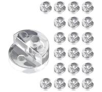 Qrity 20 Pezzi Clip per Specchio di Vetro, Supporto Vetro Clip per Specchi, Clip Rotonde per Specchio, Adatto per Vetro da 4-5 mm