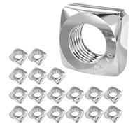 Qrity 20 Pezzi Dadi Quadrati M6 x 10 mm x 5 mm in Acciaio Inossidabile 304, Dado per Giunti e Montaggio Mobili in Legno