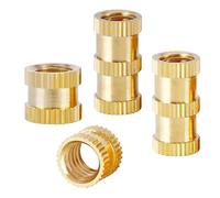 Qrity 20 Pezzi Dadi Zigrinati in Ottone, M4x8x6mm Inserto filettato, per Componenti di Stampa 3D e Parti in Plastica