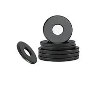 Qrity 20 Pezzi Rondelle Piatte, M6 Acciaio al Carbonio Rondella Metallo Distanziali, 6mm x 12mm O Ring Nero per La Riparazione e Costruzione