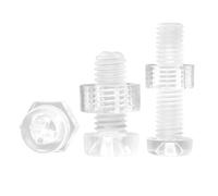 Qrity 20 Pezzi Viti Bulloni e Dadi Kit M3x12mm Viti a Croce, M3 Dadi Esagonali, Plastica Acrilica Trasparente, per Macchinari, Elettronica