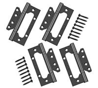 Qrity 4 Pz Cerniere a Filo, 125mm Cuscinetto A Sfera Cardini per Porta in Acciaio Inox Cerniere, 5 Pollices, Nero