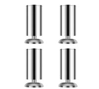 Qrity 4 pz Mobili in Metallo Gamba, 50 x 80mm Gambe Base per Scrivania Mobili con Rubber Mat, Sicuro e Silenzioso, per Armadietto, Divano, Tavolo