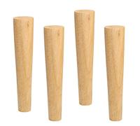 Qrity 40CM Gambe per Mobili Legno, Set di 4 Piedini in Legno di Quercia Affidabile per Divani, Comodini, Armadi, Piastra di Montaggio e Viti