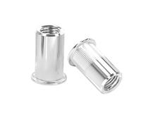 Qrity 50 Pezzi Rivetto a Testa Piatta, Dado per Inserti in Acciaio Inossidabile, Dado a Testa Piatta Rivetto, M3 Dadi Rivetti