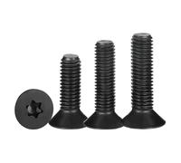 Qrity 50 Pezzi Viti a Macchina, Viti Torx, M3 x 12mm Vite a Testa Svasata, Completamente Filettato, Bullone a Macchina per L'industria Elettronica