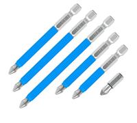 Qrity 6 Pezzi PH2 Set di Punte per Cacciaviti a Croce Magnetiche, Cacciavite a Croce, Punta per Trapano Elettrico, 25mm 50mm 65mm 70mm 90mm 127mm