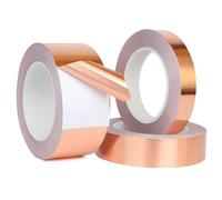 Qrity Confezione da 1 Nastro Lamina Rame, 20mm x 20m Rame Foil Tape, Nastro Adesivo Conduttivo, per i Circuiti e Riparazioni Elettriche