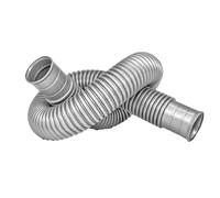 Qrity Tubo di Scarico Flessibile, 450mm, Plastica, Per Lavabo da Cucina e Bagno, 1 Pezzo