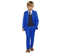 Qrkoda Ragazzi Abito con Risvolto tacca Due Bottoni in Tre Pezzi per Smoking per la Cena della Festa