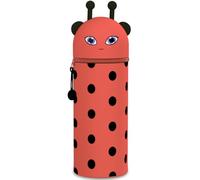 QRKPVHD Astuccio 2 In 1 Morbido Silicone Kawaii Astuccio, Portamatite, Astuccio Scuola Animali, Portapenne Da Animale, Colore Animale Gadget, Cancelleria (Coccinella)