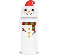 QRKPVHD Astuccio 2 In 1 Morbido Silicone Kawaii Astuccio, Portamatite, Astuccio Scuola Animali, Portapenne Da Animale, Colore Animale Gadget, Cancelleria (yeti)