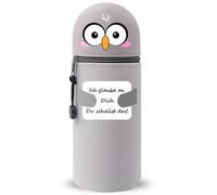 QRKPVHD Astuccio 2 In 1 Morbido Silicone Kawaii Astuccio, Portamatite, Astuccio Scuola Animali, Portapenne Da Animale, Colore Animale Gadget, Cancelleria (Gufo)