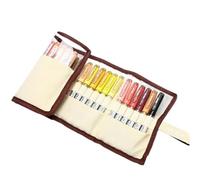 QRKPVHD Astuccio Arrotolabile, Tessuto Astucci per Matite Colorate, Tela Rotolo Astuccio, Tela Sacchetto Della Matita Roll Up Pencil, 24 Slot per Matite, Idea Regalo Per Studenti Adulti