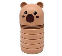QRKPVHD Astuccio Telescopico per Scuola, Portamatite e Astuccio 2 in 1, Astuccio Telescopico, Portamatite da Scrivania Kawaii, Piccolo Portapenne in Silicone, Astuccio bambino per Scuola