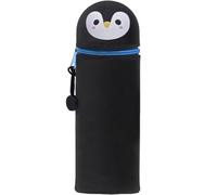 QRKPVHD Kawaii Astuccio Scuola 2 in 1 in Morbido Silicone, Portapenne da Tavolo, Chiusura con Cerniera, Penne Pastelli Pennarelli, Astuccio Portapenne Animali Dolci pinguino, per scuola, uffici