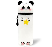 QRKPVHD Kawaii Astuccio Scuola 2 in 1 in Morbido Silicone, Portapenne da Tavolo, Chiusura con Cerniera, Penne Pastelli Pennarelli, Astuccio Portapenne Animali Dolci panda, per scuola, uffici