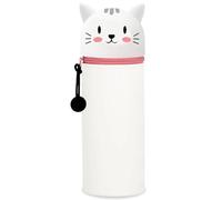 QRKPVHD Kawaii Astuccio Scuola 2 in 1 in Morbido Silicone, Portapenne da Tavolo, Chiusura con Cerniera, Penne Pastelli Pennarelli, Astuccio Portapenne Animali Dolci Gatto carino per scuola, uffici