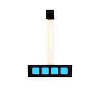 QRNHPJLJK 1PCS 1 * 2 3 4 5 Tasto Tasto Interruttore A Membrana 3 * 4 4X5 Matrix Array Tastiera 1X6 Tastiera con Pannello di Controllo LED Pad Kit Fai da Te (Color : 4 Key Without Words)