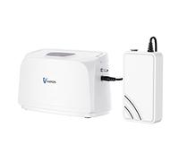 Qrocsnpi Concentratore di ossigeno portatile, 33% di ossigeno con batteria, 3 l/min ossigeno da viaggio, funzionamento continuo per 2 - 2,5 ore, macchina per ossigeno per casa e auto da viaggio