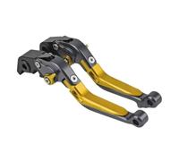 QRPTMBNF Leve freno e frizione Compatibile con Honda Hornet CB599, | Folding Extendable Compatibile con Honda Hornet CB600 1999-2006, Hornet CB919 2002-2007(Titanium-Gold-Titanium)