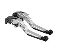 QRPTMBNF Leve freno e frizione Compatibile con Honda Hornet CB599, | Folding Extendable Compatibile con Honda Hornet CB600 1999-2006, Hornet CB919 2002-2007(Silver)