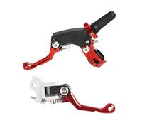 QRPTMBNF Racing Motocross Drop Brake Risparmio di manodopera Compatibile | Folding Adjustable Handle Compatibile con Kayo(Red Set a)