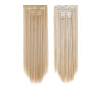 QRSTUVXZY 6 extension con clip for capelli, parrucchino sintetico lungo dritto da 24 pollici for donna (140 g) for le donne Hair Extensions(24H613#)