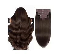 QRSTUVXZY Extension for capelli con clip, lisce, 16-26 pollici, naturali, Remy Human, spesse 120 g, for donna for le donne Hair Extensions(16inches)