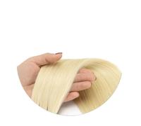 QRSTUVXZY Extension for capelli umani con clip lisce Remy da 14-24 pollici, testa intera, 6 pezzi/set for le donne Hair Extensions(Bleach Blonde,24inch)
