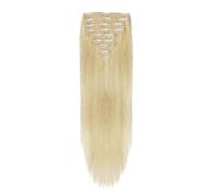 QRSTUVXZY Extension for capelli veri con clip, 8 pezzi da 16-26 pollici, capelli vergini brasiliani Remy for donne, doppia trama invisibile senza cuciture for le donne Hair Extensions(613,24inches)