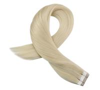QRSTUVXZY Nastro adesivo for estensioni dei capelli Capelli umani, 14-26 pollici 50 g 20 pezzi Parrucche diritte invisibili senza cuciture for le donne Hair Extensions(#60,26 inch)